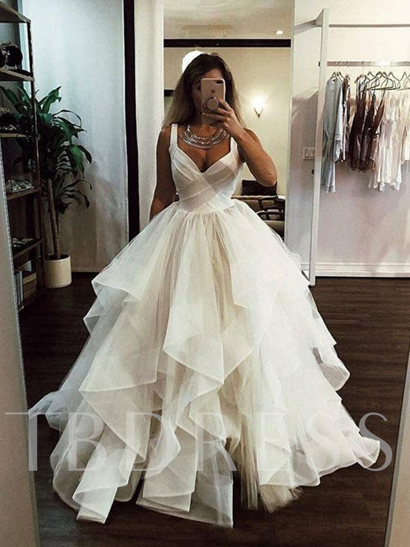 Bridess Tiered Tulle Ballgown