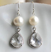 Freshwater Pearl Crystal Earrings