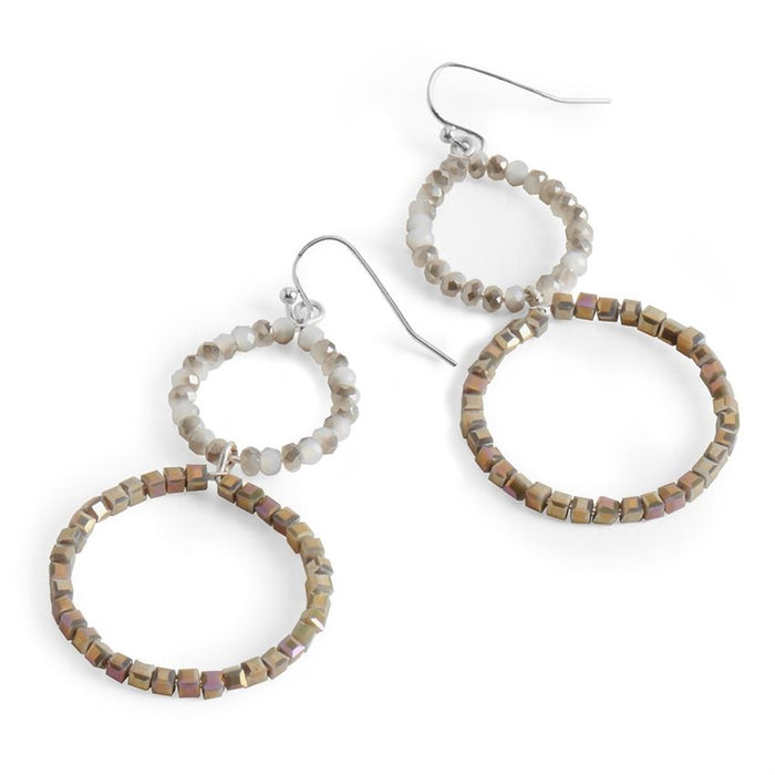 Hoop Times Two Earring-Taupe