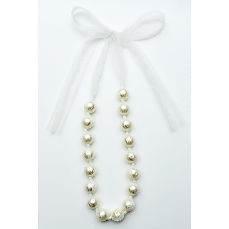 Girls Mesh Pearl Necklaces
