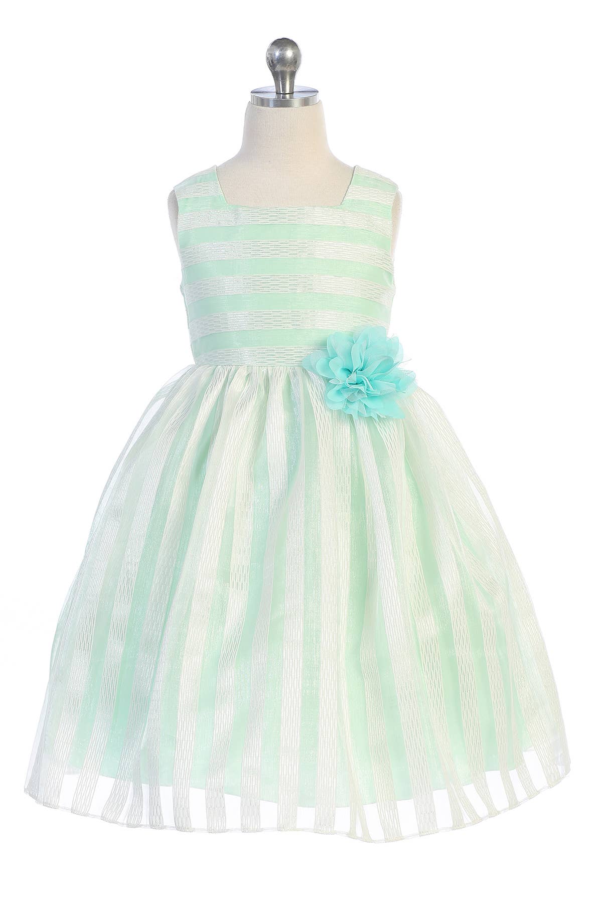 Mint - 2 Tone Stripe Dress