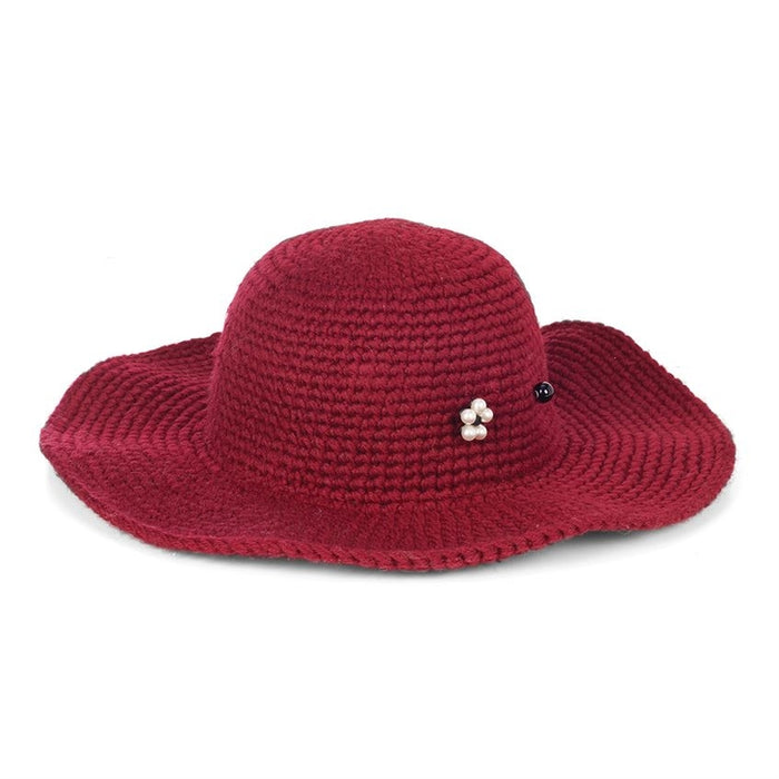 Packable Floppy Hat With Stick Pin- Tawny Port
