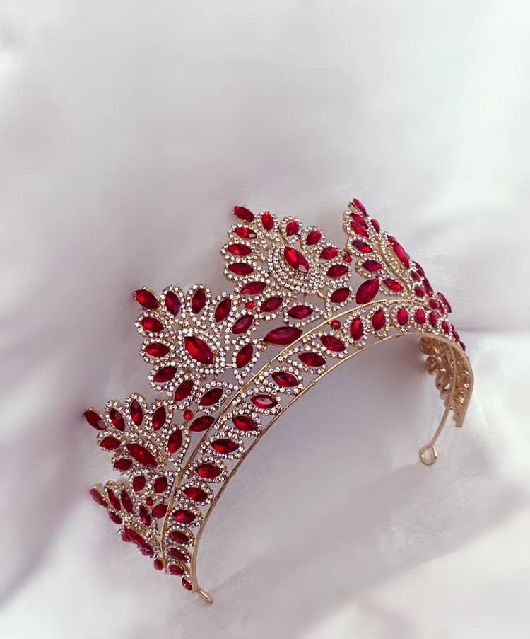 Ruby Red Crown Tiara