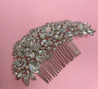 Vintage Inspired Hair Comb, Bridal Hair Large Rose Comb