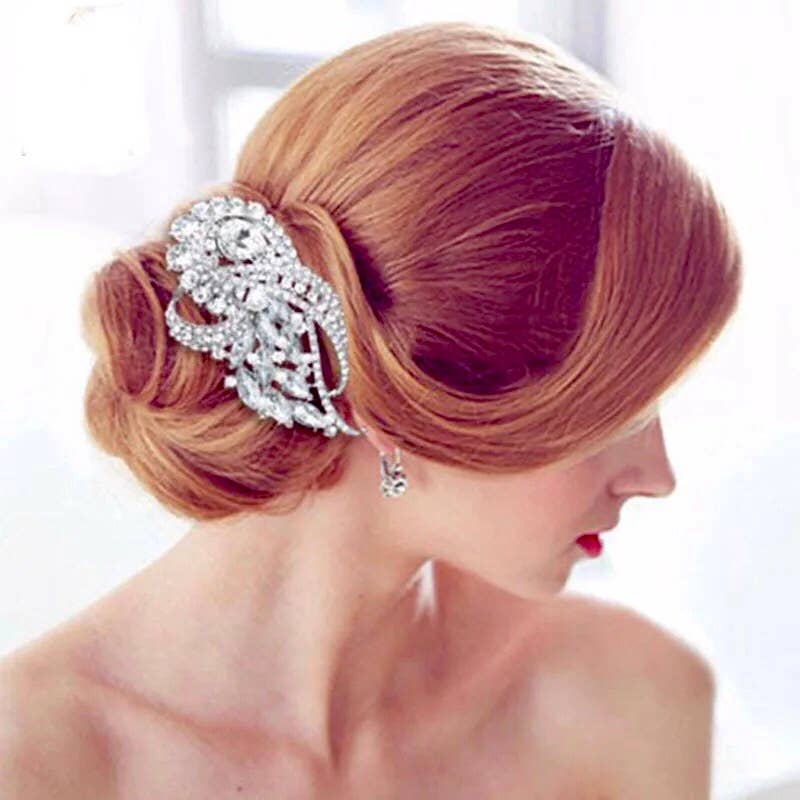 Ribbon Design Vintage Inspired Hair Comb, Bridal Hair Comb
