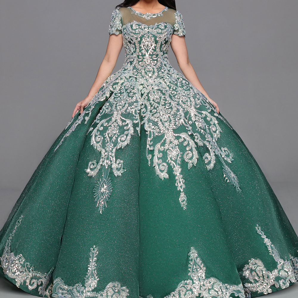 green-glitter-tulle-quince-dress